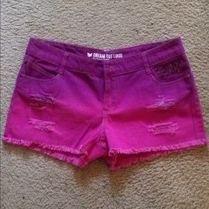 NWOT Ombré Distressed Denim Shorts
